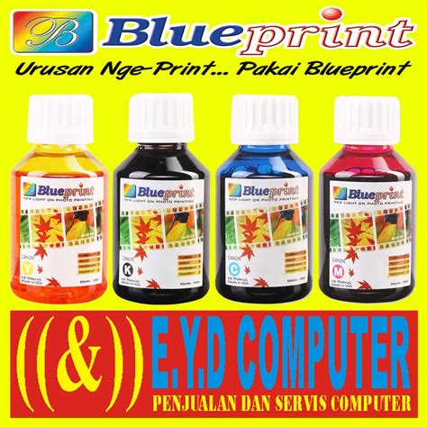 TINTA BLUEPRINT 100ML 1 SET CMYK BP PRINTER CANON BIRU MERAH KUNING