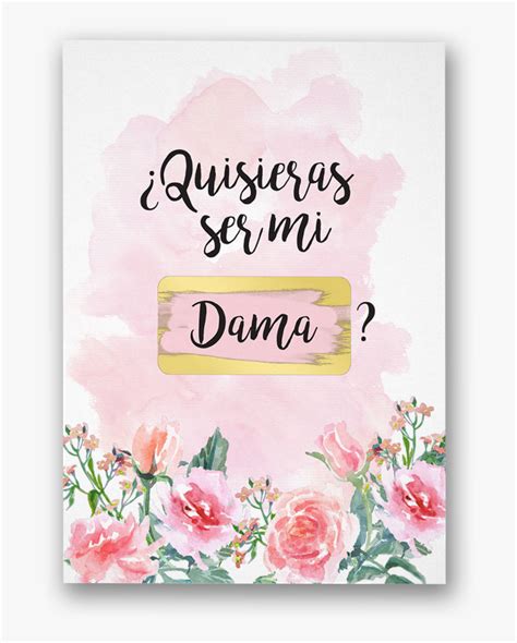 A Card With The Words Quiseros Sem Dama On It And Pink Flowers