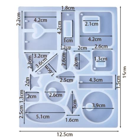 Molde E Forma De Silicone Para Resina Ep Xi Brincos E Pingentes Loja