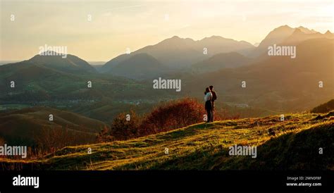 France Pyrenees Atlantiques Bearn Baretous Valley People Observing