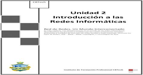 Unidad 2 Introducción A Las Redes Informáticas · 2012 6 23 · Unidad