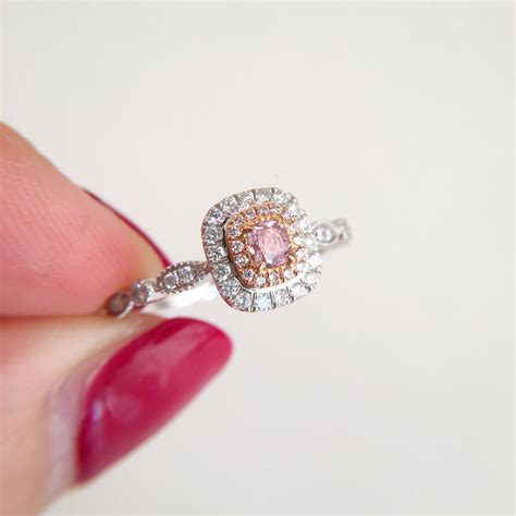 Carat Pink Diamond Engagement Ring Pink Stone Engagement Etsy