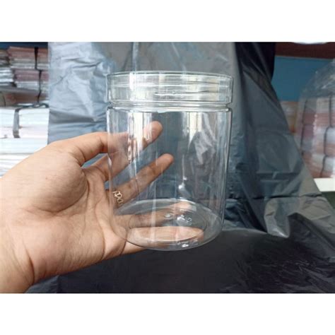 Jual Toples Tabung 650ml Tin Pet Bening Transparan Toples Jar Plastik