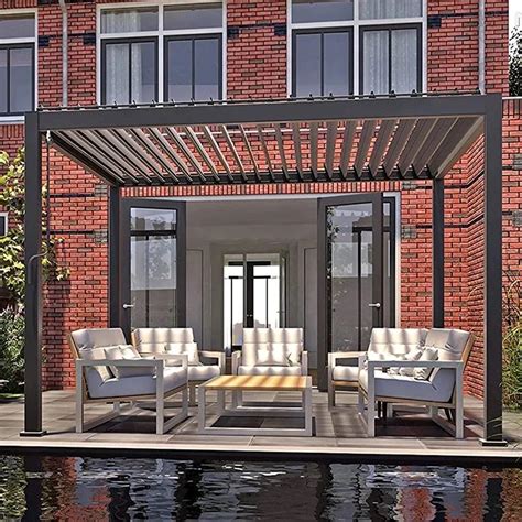 Modern Customizable Bioclimatic Garden Adjustable Outdoor Gazebo