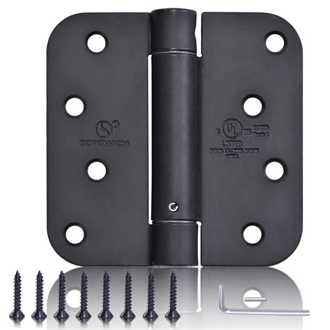 Self Closing Door Hinge 4 Inch Matte Black Auto Close Hinge Adjustable