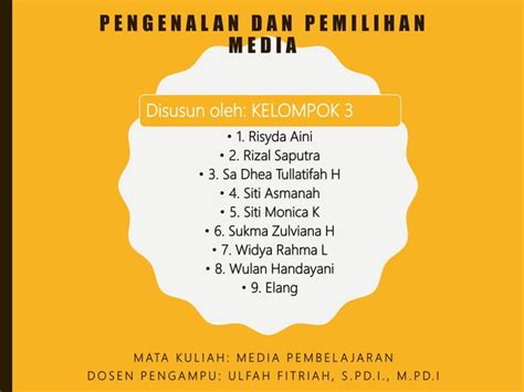 Pengenalan Dan Pemilihan Media Ppt