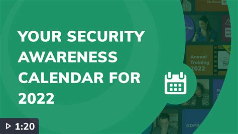 How To Set Up Your Security Awareness Calendar For 2022