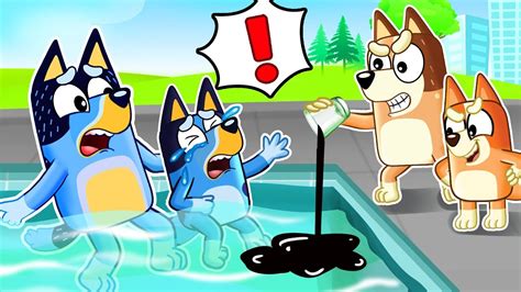 Oh No Bluey Embarrassing Moments At The Swimming Pool Bluey Paper