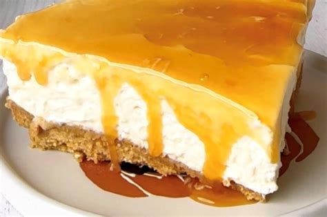 Caramel No Bake Cheesecake - Sweet Monkey