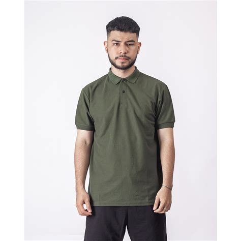 Jual Menliving Flawless Fit Polo Shirt Hijau Green Army Stand Out