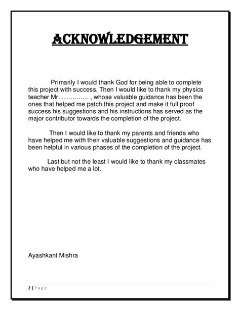 15 How To Write Acknowledgement And Certificate For Project Meaning Acknowledgement