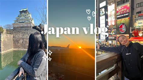 Travel Vlog Bangkok To Japan Airport Vlog Exploring Osaka Castle