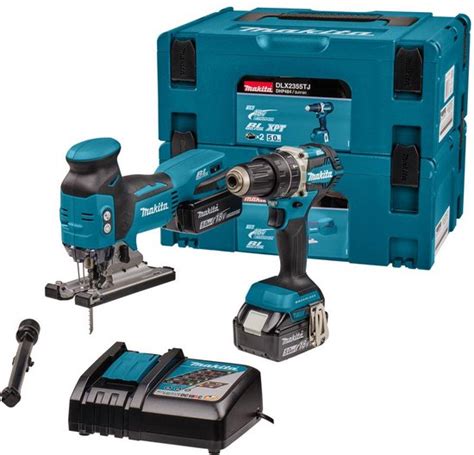 Makita DLX2355TJ Accu Combiset 2 Delig DHP484 DJV181 18V 5 0Ah In