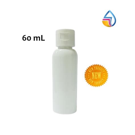 CPC PETE FLIP TOP Coskin 60ml White Thick Plastic Bottle With Cap Lock