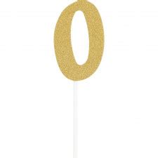 Cake Topper Zahl Gold