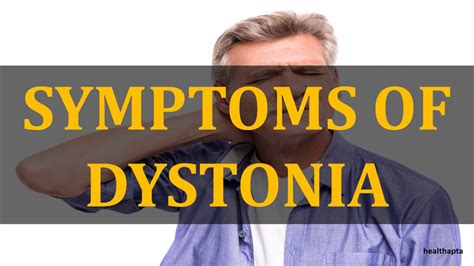 SYMPTOMS OF DYSTONIA - YouTube