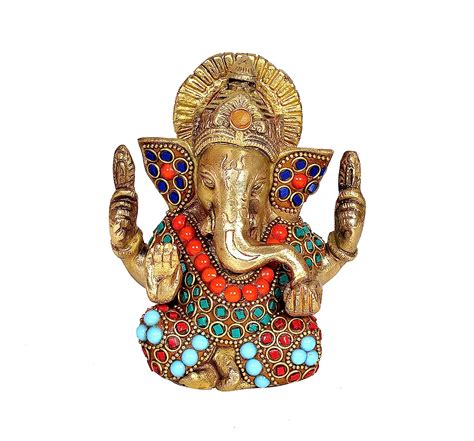 Buy Dattatreya Ganesha Staute Hindu Success Lord Idol Sitting Brass