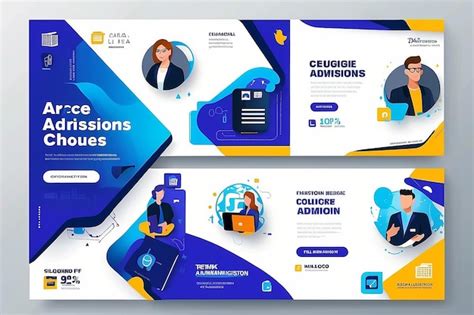 Premium Photo College Admissions Banner Social Media Template