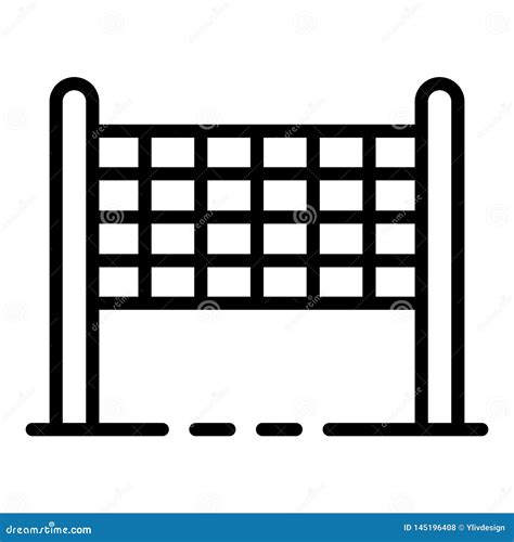 Volleyball Net Icon Outline Style Stock Vector Illustration Of