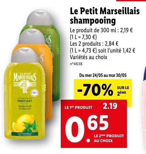 Promo Le Petit Marseillais Shampooing Chez Lidl