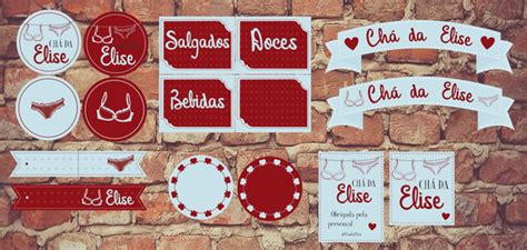 Combo Kit Chá Lingerie ARTE DIGITAL Elo7 Produtos Especiais