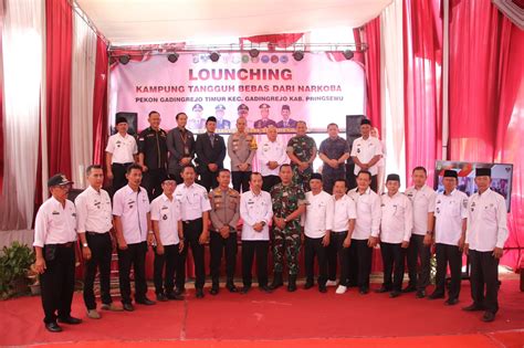 Polres Pringsewu Launching Kampung Tangguh Bebas Narkoba Begini