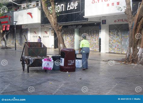 Shenzhen China Sanitation Workers Editorial Stock Photo Image Of