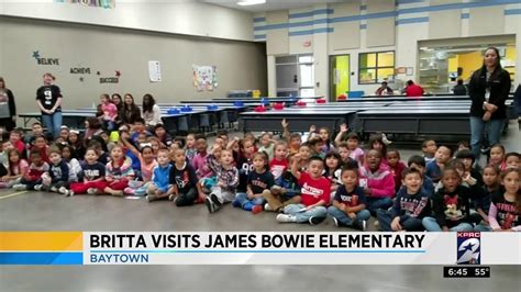 Britta Visits James Bowie Elementary School Youtube