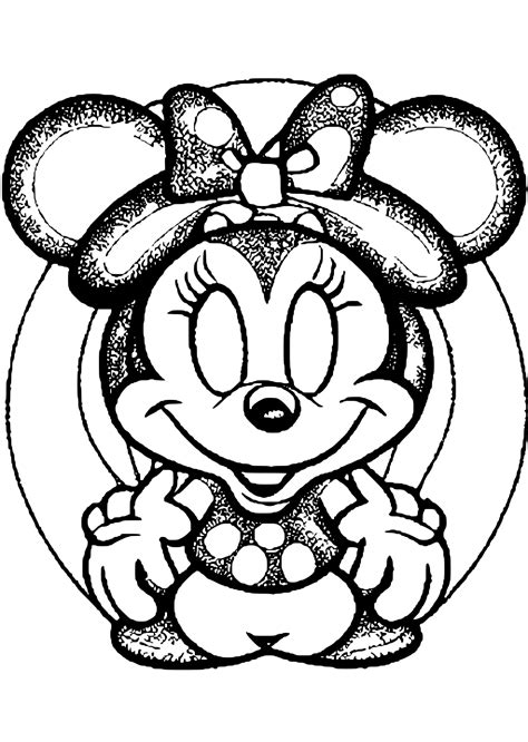 Minnie Mouse Coloring Page · Creative Fabrica