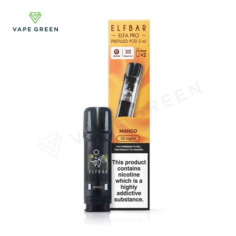 Mango Prefilled Pods By Elf Bar Elfa Pro FREE UK Delivery Vape Green