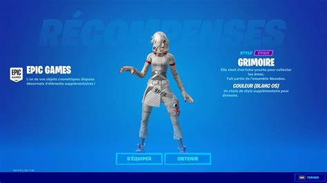 JE DEBLOQUE LA NOUVELLE VARIANTE DU SKIN GRIMOIRE SUR FORTNITE YouTube