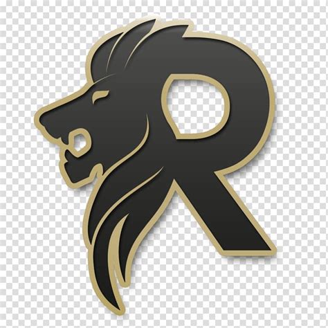 Black And Gold R With Lion Artwork Logo Desktop