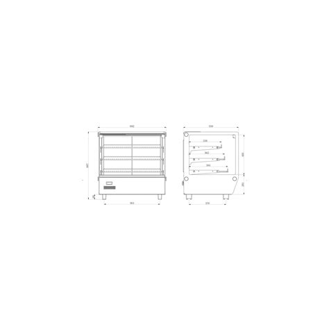 Vitrine Chauffante Poser Litres Vitre Droite Casselin Vitrines