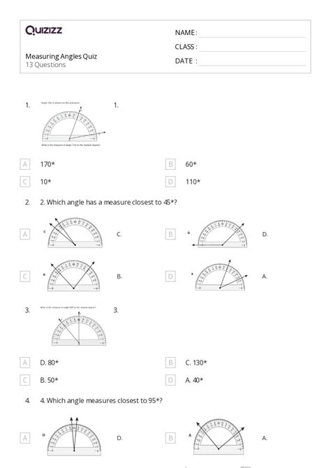 50 Measuring Angles Worksheets For 4th Grade On Quizizz Free And Printable