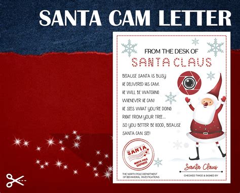 Free Printable Santa Cam Letter Check Out Our Free Santa Cam Letter