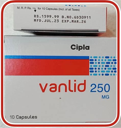 Vanlid 250 Mg Capsule At Rs 1600box Vancocin In Nagpur Id