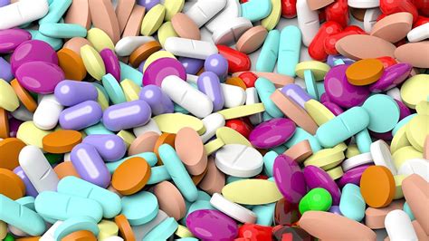 Pile Of Various Colorful Pills Background Digital Art By George