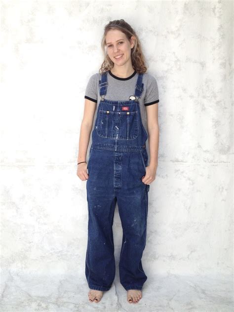 Vintage Dickies Overalls Denim Dungarees Men S Large