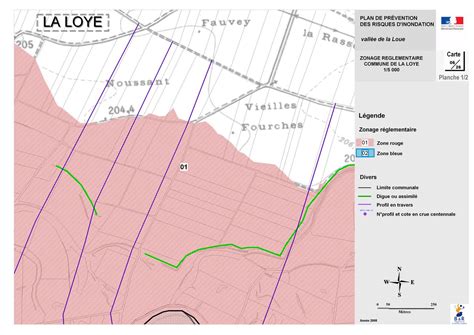 La Loye Carte Du Zonage N La Loye Ppri La Loue Plans De