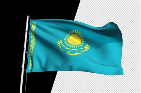 Premium Psd Kazakhstan Flag Isolated Transparent Png