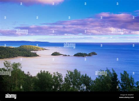 Islands In Lake Superior West Of Terrace Bay Ontario Canada Stock