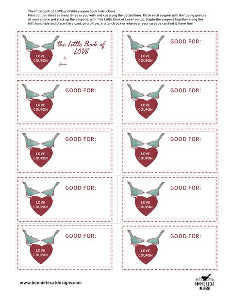 Free Printable Love Coupons Template - Printable Templates: Your Go-To ...