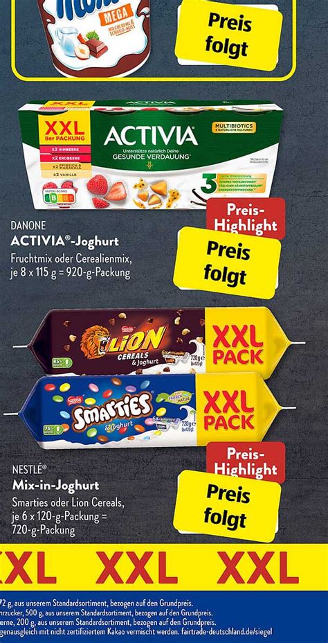 Nestl Mix In Joghurt Oder Danone Activia Joghurt Angebot Bei Aldi S D