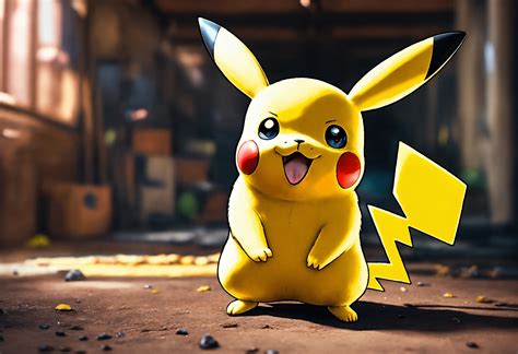 Lexica Pikachu deitado no chão a boca fechada imagem 8k realista