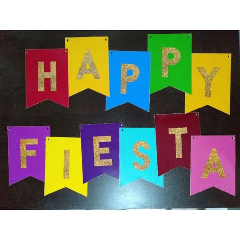 Happy Fiesta Customized Banderines With Ribbon Shopee Philippines