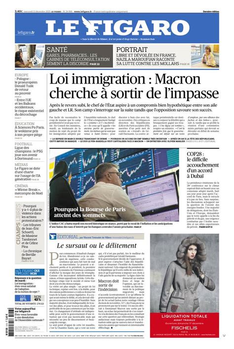 Le Figaro Dition Num Rique Du D Cembre