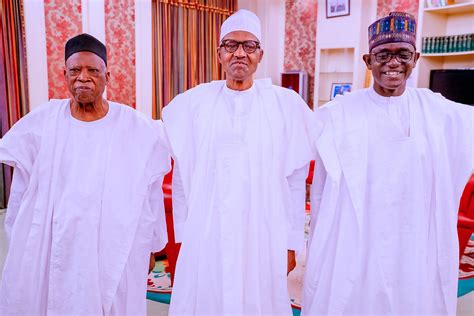 Buhari Formally Receives New Apc Chairman Adamu