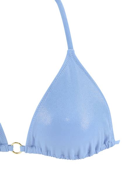 LASCANA Triangel Bikini Gloss Hellblau Cup A B 32