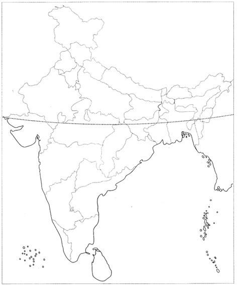 Class 9 Geography Map Work Chapter 1 India Size And Location Learn Cbse