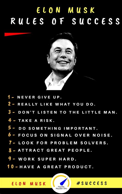 Elon Musk 10 Rules Of Success Artofit